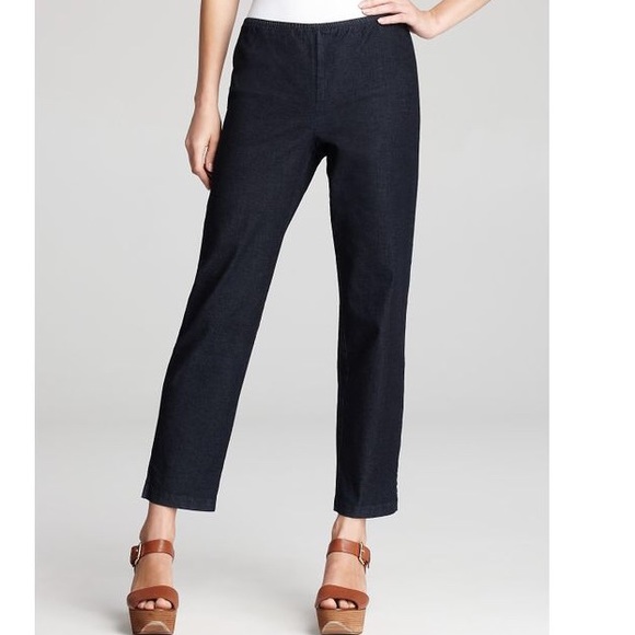 eileen fisher organic cotton slim pant